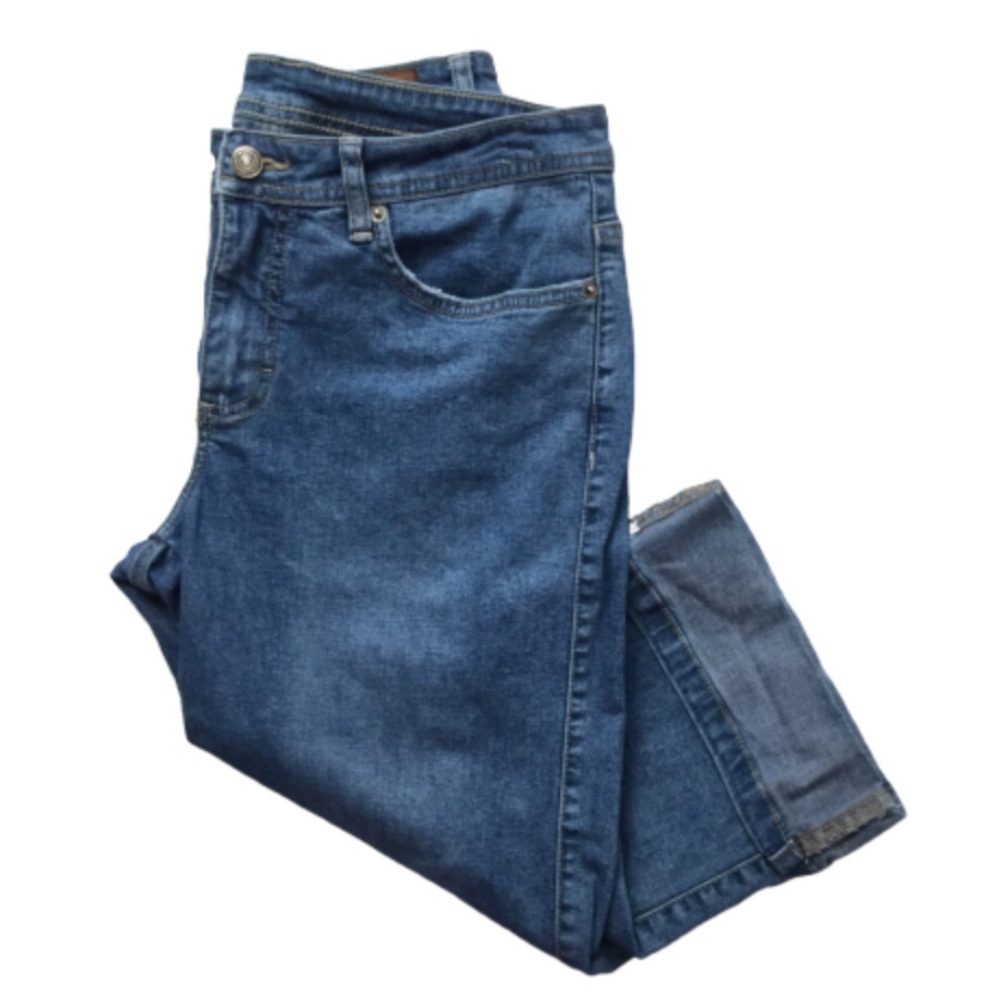 Lee Light Wash Cuffed Clam Digger Capris 6P